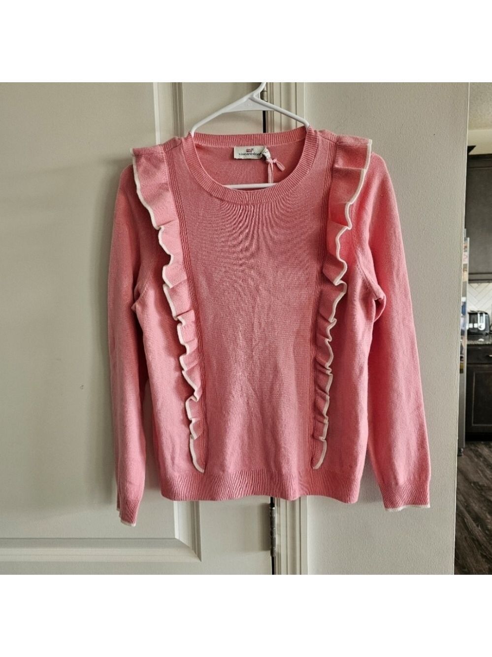 Vineyard Vines Ruffled Crew Sweater - Picture 2 of 7